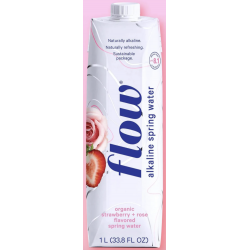 1 Case - 12 Pack, FLOW - Strawberry Rose water, 1L
