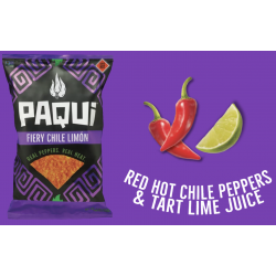 1 Case - 12 Pack, PAQUI - Tortilla Chips, Fiery Chili Limon, 155G