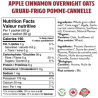 1 Case - 6 pack,YUMI ORGANICS - Overnight Oats, Apple Cinnamon, 250G