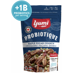 1 Case - 6 pack,YUMI ORGANICS - Probiotique, Maple Pecan Crunch, 175G