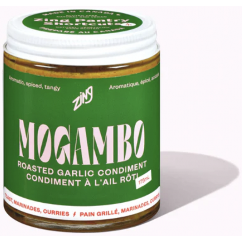 1 Case - 6 Pack, ZING Condiments, Mogambo Roasted Garlic, 175ml