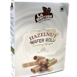 1 Case - 24pcs, La British hazelnut wafer rolls, 100 gr.