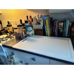 NATURAL WHITE HDPE - Cutting Board, L 12" x W18"x H 0.500"