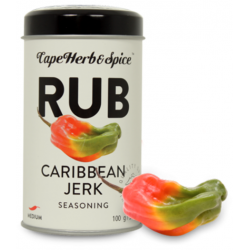 1 Case - 6pack,100G CAPE HERB & SPICE - Rub Shakers - Caribbean Jerk Rub Shaker