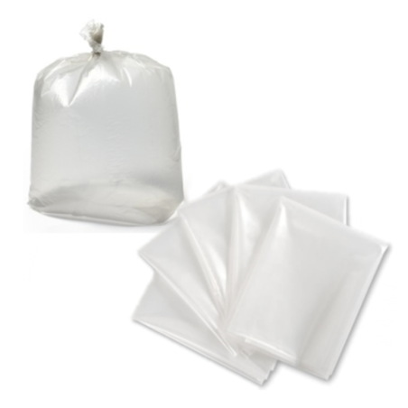 1 Case - 200pcs, Industrial Garbage Bags - Strong Clear 26"x36"