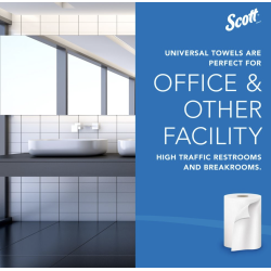 1 Case, 12 Pack, Scott® Universal Hard Roll Towels - White 800’ Rolls