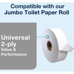 1 Case - 2 Pack, Tork® T22 Twin Jumbo Roll Toilet Paper Dispenser - Smoke