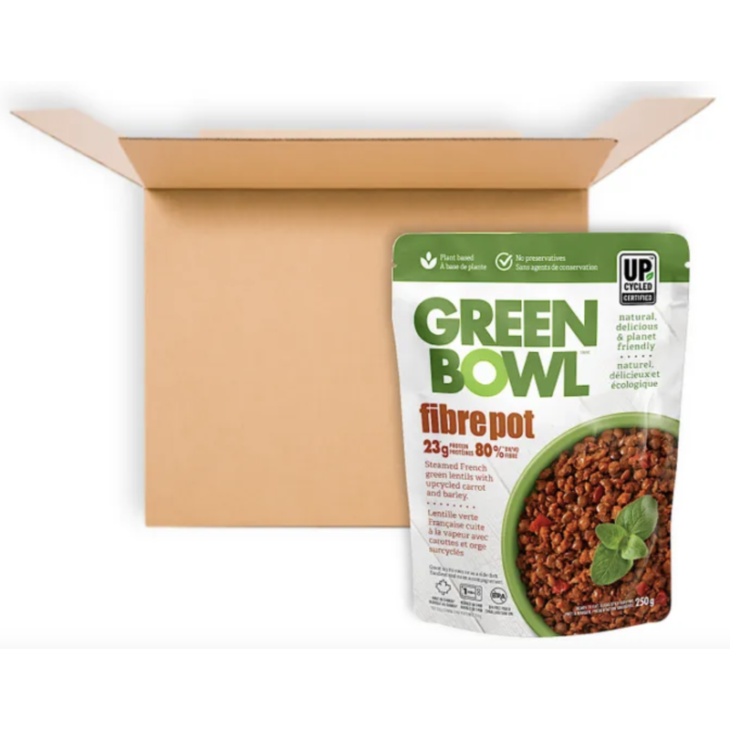 1 Case, 6 Pack - GREEN BOWL FIBREPOT 250G