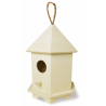 1 Case, 12 Pack - Wood Craft: 6"-6.5" Birdhouse w/Jute Hanger, Gazebo