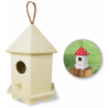 1 Case, 12 Pack - Wood Craft: 6"-6.5" Birdhouse w/Jute Hanger, Gazebo