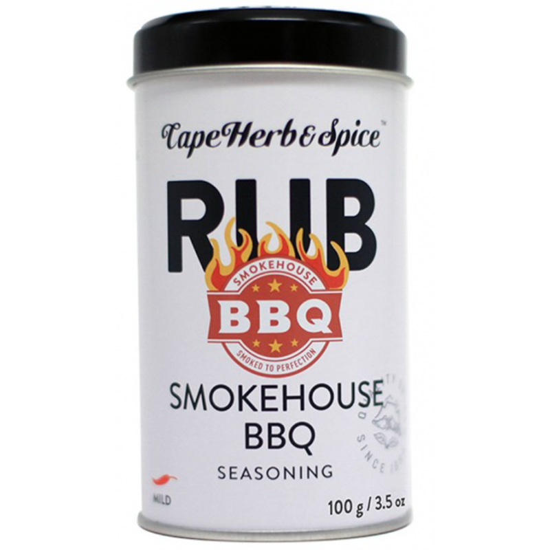 1 Case - 6pack,100G CAPE HERB & SPICE - Smokehouse BBQ Seasoning Rub Shaker