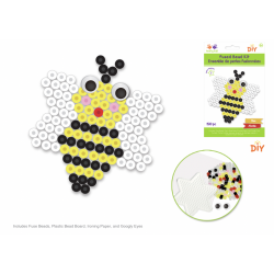 1 Case - 24 Pack - Krafty Kids Kit: DIY Iron-on Fused Bead Kit - Bee