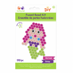 1 Case - 24 Pack - Krafty Kids Kit: DIY Iron-on Fused Bead Kit - Mermaid