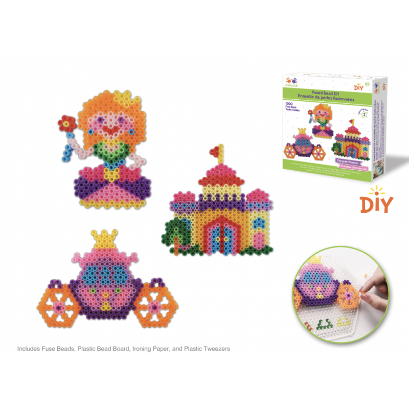 Krafty Kids Kit: DIY Scenery Iron-on Fused Bead Kit A) Fairytale Princess