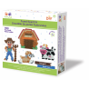 1 Case - 12 Pack - Krafty Kids Kit: DIY Scenery Iron-on Fused Bead Kit - Barnyard