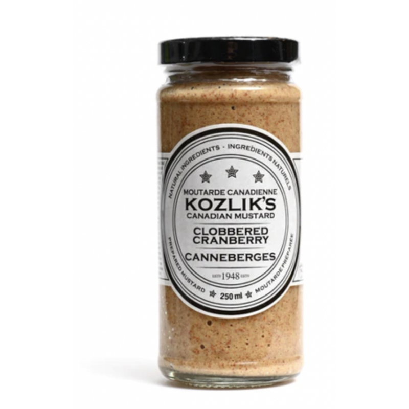 1 Case - 6 Pack, KOZLIK'S - Kozlik's Mustard, Clobbered Cranberry Mustard, 250ML