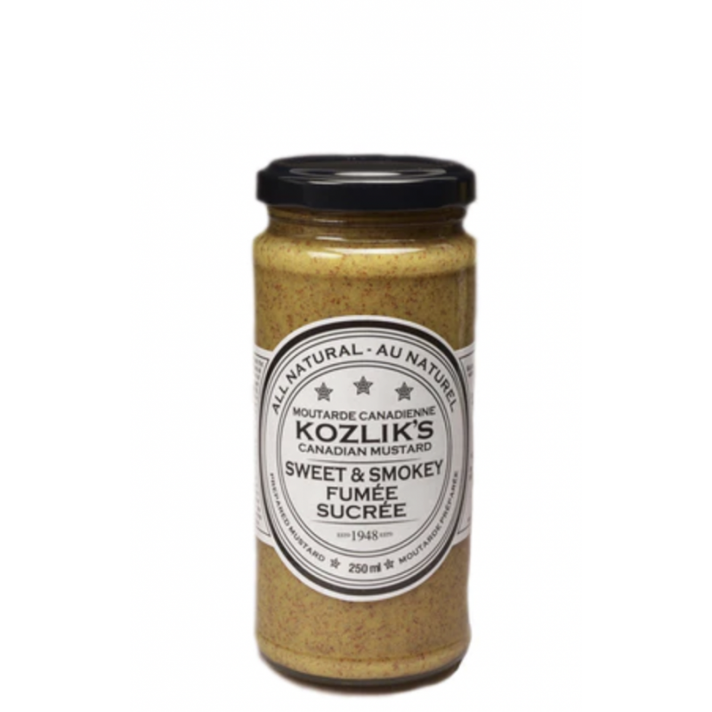 1 Case - 6 Pack, KOZLIK'S - Kozlik's Mustard, Sweet & Smokey Mustard, 250ML