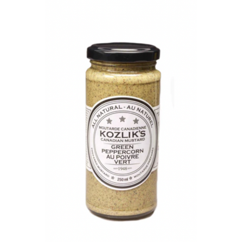 1 Case - 6 Pack, KOZLIK'S - Kozlik's Mustard, Green Peppercorn Mustard, 250ML