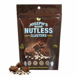 1 Case - 12 Pack, JOSEPH'S NUTLESS CLUSTERS - Gluten Free, Nutless Treats, - Chocolate, 150G