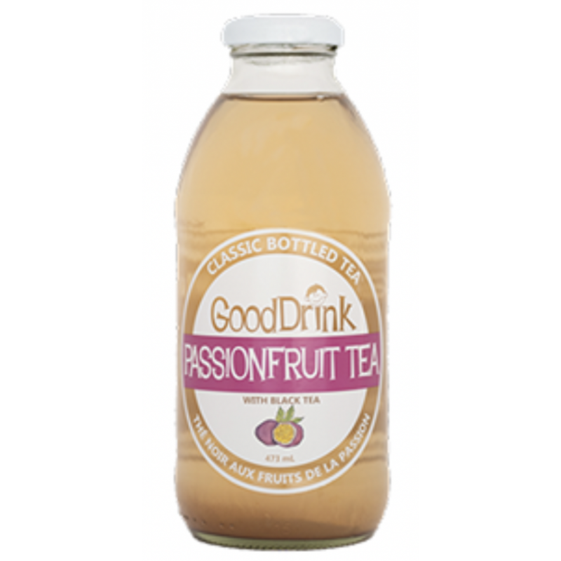 1 Case - 12 Pack, GOODDRINK,Classic Bottled Iced Teas - PASSIONFRUIT TEA WITH BLACK TEA, 473ML