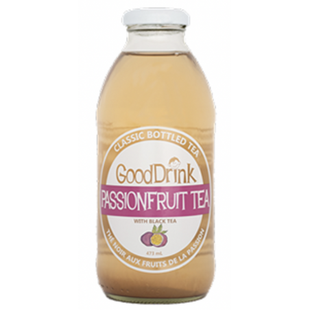 1 Case - 12 Pack, GOODDRINK,Classic Bottled Iced Teas - PASSIONFRUIT TEA WITH BLACK TEA, 473ML