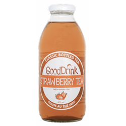 1 Case - 12 Pack, GOODDRINK,Classic Bottled Iced Teas - Strawberry Tea with Green Tea, 473ML