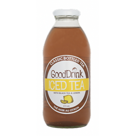 1 Case - 12 Pack, GOODDRINK - Classic Bottled Iced Teas - ICED TEA WITH LEMON, 473ML