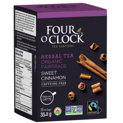 1 Case - 6 Pack, Four O'Clock - Organic Fairtrade Tea Bag - Sweet Cinnamon Spice, 16 X 35.2G