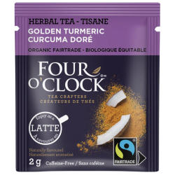 1 Case - 6 Pack, Four O'Clock - Organic Fairtrade Tea Bag - Golden Turmeric, 16 X 35.2G