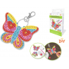 1 Case - 12 Pack - Krafty Kids Kit: Diamond Painting DIY Keychain Kit - Butterfly