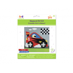 1 Case - 12 Pack - Krafty Kids Kit: DIY Diamond Art Kit - Race Car
