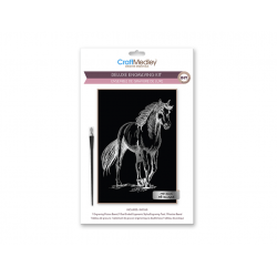 1 Case - 12 Pack - Craft Medley Kit: Deluxe Engraving Art DIY Kit - Metallic~ Horse