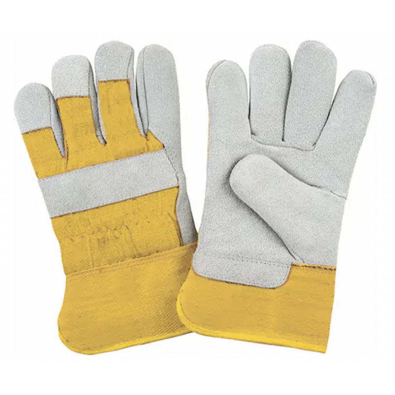 Premium Winter-Lined Fitters Gloves, Medium, Split Cowhide Palm, Foam Fleece Inner Lining
