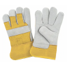 Premium Winter-Lined Fitters Gloves, Medium, Split Cowhide Palm, Foam Fleece Inner Lining