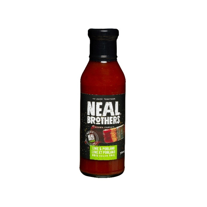 1 Case - 12 Pack, Neal Brothers, NB BBQ Sauce - Lime & Poblano, 350ml