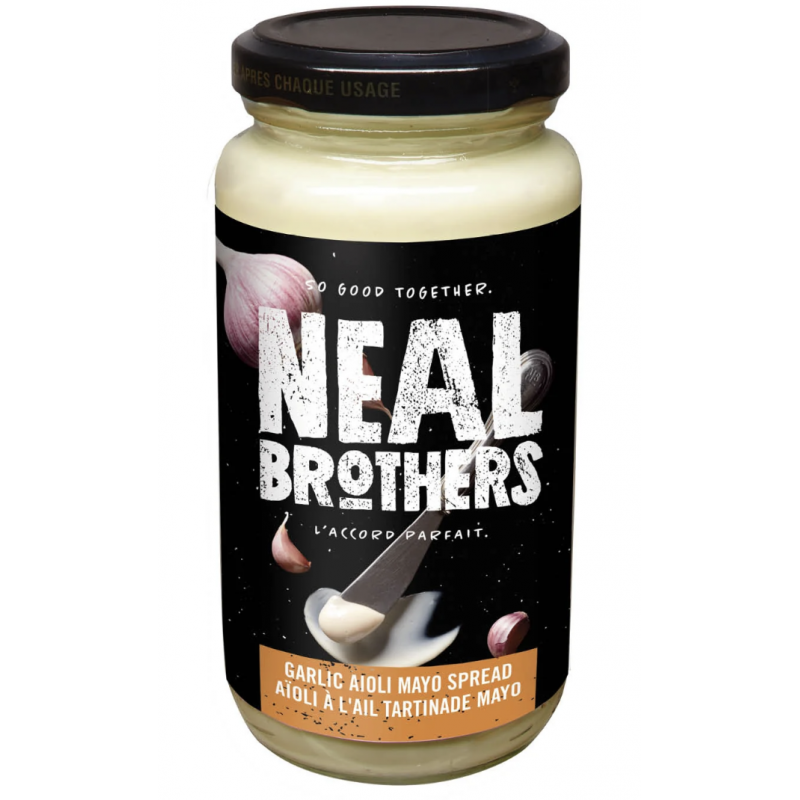 1 Case - 12 Pack, Neal Brothers, NB Mayonaise – Garlic Aioli Mayo Spread, 250ml