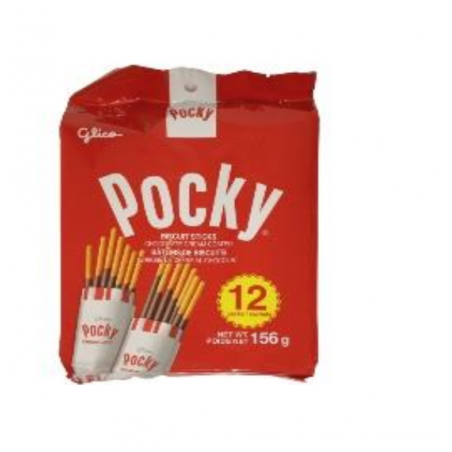 1 Case - 5 Pack, GLICO POCKY CHOCOLATE BAGS (4)5X156G