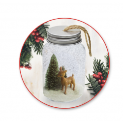 1 Case - 24 Pack, Seasonal Décor: 5x8.5cm DIY Clear Ornament Glass Jar w/Alum Twist Cap