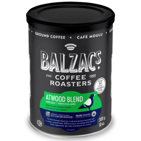 1 Case - 12pack, 300G, Balzac's - Ground Coffee (Tin) - Atwood Blend