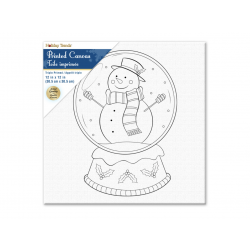 1 Case - 8 Pack, Holiday Canvas: 12"x12" Stretch Artist Printed Back-Stapled - Snowman