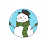 1 Case - 8 Pack, Holiday Canvas: 12"x12" Stretch Artist Printed Back-Stapled - Snowman