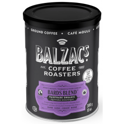 1 Case - 12pack, 300G, Balzac's - Ground Coffee (Tin) - BARDS BLEND