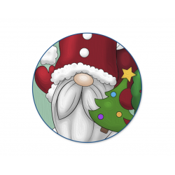 1 Case - 8 Pack, Holiday Canvas: 12"x12" Stretch Artist Printed Back-Stapled - Gnome Santa