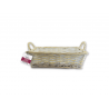 1 Case - 5 Pack, Basket Tray: 15"x11"x3.9" Lrg Willow Bleached w/Handles