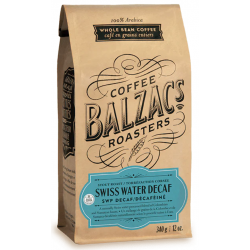 1 Case - 6pack, 340G, Balzac's - Whole Bean Coffee - Swiss Water Decaf Blend