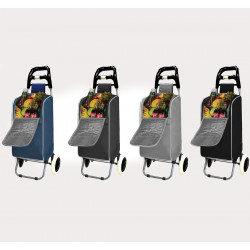 1 Case, 10pcs - Insulated Folding Shopping Cart, Size: (Bag) 10"x12"x24" , (Frame) 12"x13"x38"