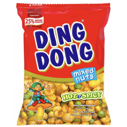 1 Case - 60pcs, Ding Dong Hot & Spicy 100g