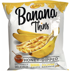 1 Case - 25pcs, Leslie Banana Thins Honey 100g