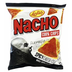 1 Case - 40pcs, Leslies Nacho Spicy, Corn Chips 100g