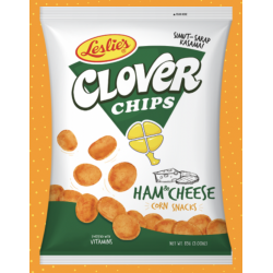 1 Case - 25pcs - Leslies Clover Chips! Ham & Cheese 145g